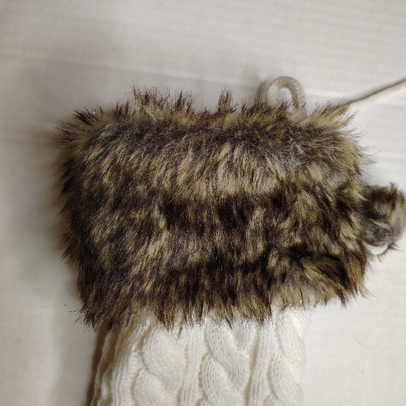 Wondershop at Target Stocking in Cable Knit with Fake Fur Top and Pom Poms - Picture 7 of 16